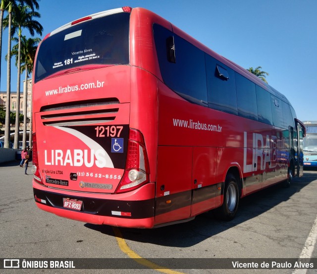 Lirabus 12197 na cidade de Aparecida, São Paulo, Brasil, por Vicente de Paulo Alves. Número da foto: #10213309.