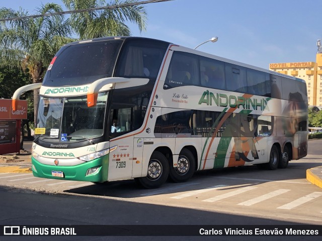 Empresa de Transportes Andorinha 7309 na cidade de Presidente Prudente, São Paulo, Brasil, por Carlos Vinicius Estevão Menezes. ID da foto: 10217838.