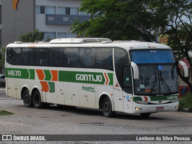 Empresa Gontijo de Transportes 14670 na cidade de Caruaru, Pernambuco, Brasil, por Lenilson da Silva Pessoa. Número da foto: #10217049.