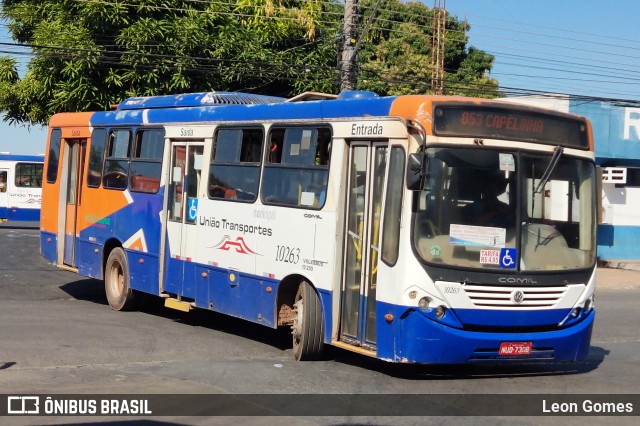 União Transportes 10263 na cidade de Várzea Grande, Mato Grosso, Brasil, por Leon Gomes. ID da foto: 10216750.