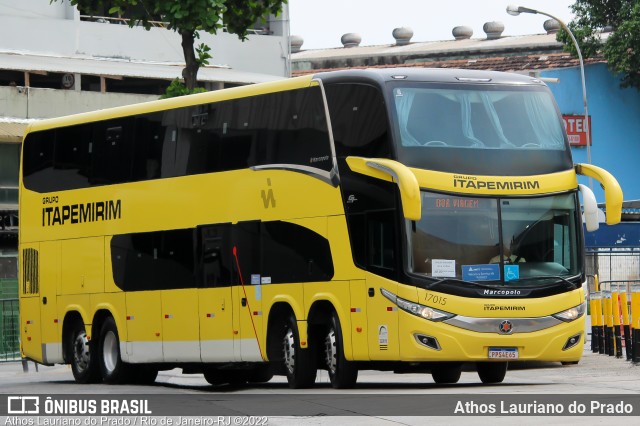 Viação Itapemirim 17015 na cidade de Rio de Janeiro, Rio de Janeiro, Brasil, por Athos Lauriano do Prado. Número da foto: #10218625.