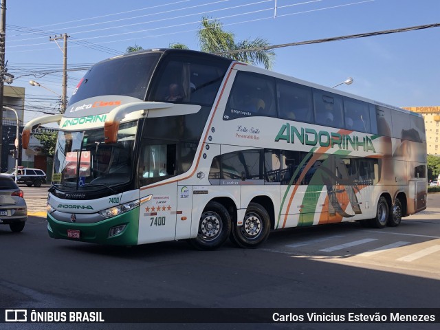 Empresa de Transportes Andorinha 7400 na cidade de Presidente Prudente, São Paulo, Brasil, por Carlos Vinicius Estevão Menezes. ID da foto: 10217849.