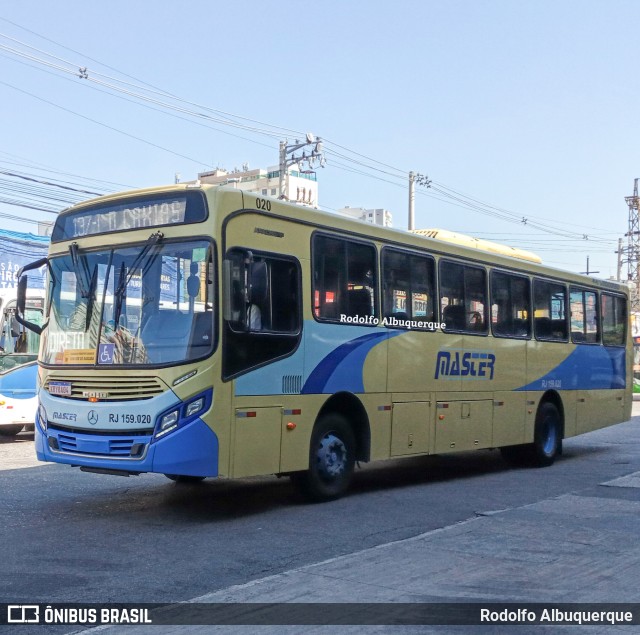 Master Transportes Coletivos de Passageiros RJ 159.020 na cidade de Nova Iguaçu, Rio de Janeiro, Brasil, por Rodolfo Albuquerque. ID da foto: 10219632.