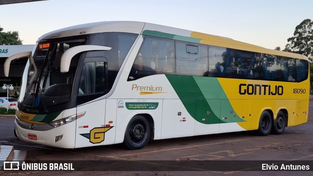 Empresa Gontijo de Transportes 18090 na cidade de Campo Mourão, Paraná, Brasil, por Elvio Antunes. Número da foto: #10219069.
