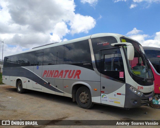 Pindatur Transporte e Turismo 2319 na cidade de São Paulo, São Paulo, Brasil, por Andrey  Soares Vassão. ID da foto: 10221714.