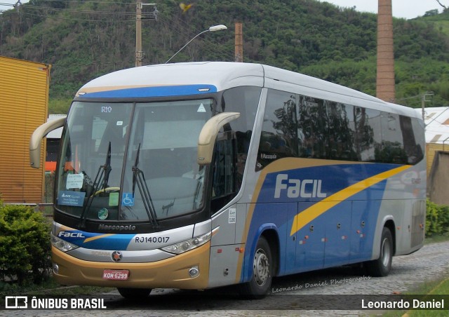 Fácil Transportes e Turismo RJ 140.017 na cidade de Juiz de Fora, Minas Gerais, Brasil, por Leonardo Daniel. Número da foto: #10221402.