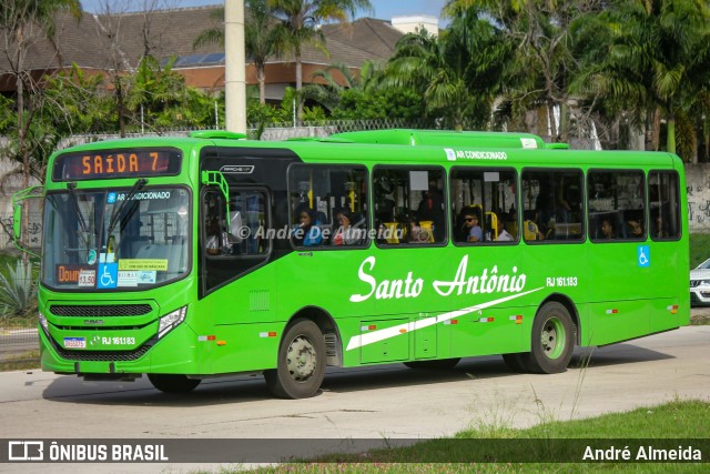 Transportes Santo Antônio RJ 161.183 na cidade de Rio de Janeiro, Rio de Janeiro, Brasil, por André Almeida. ID da foto: 10220183.