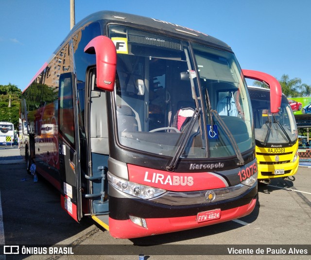 Lirabus 13075 na cidade de Aparecida, São Paulo, Brasil, por Vicente de Paulo Alves. Número da foto: #10220699.