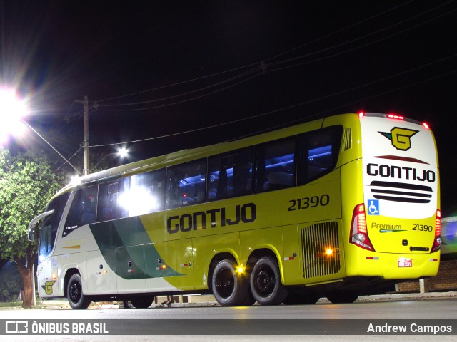 Empresa Gontijo de Transportes 21390 na cidade de Pirapora, Minas Gerais, Brasil, por Andrew Campos. ID da foto: 10222935.