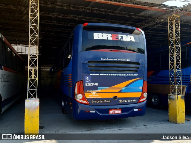 Breda Transportes e Serviços 1274 na cidade de Jacareí, São Paulo, Brasil, por Jadson Silva. ID da foto: 10222029.