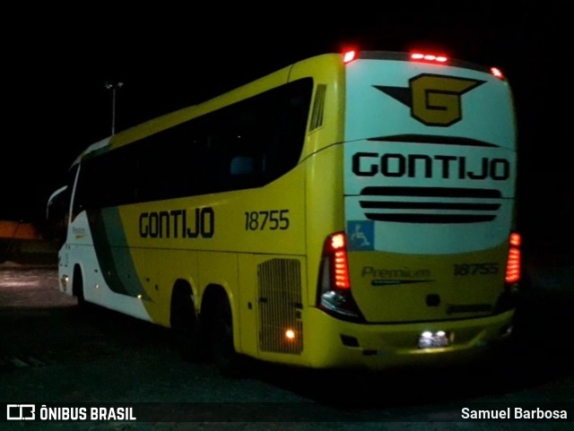 Empresa Gontijo de Transportes 18755 na cidade de Curvelo, Minas Gerais, Brasil, por Samuel Barbosa. Número da foto: #10220121.
