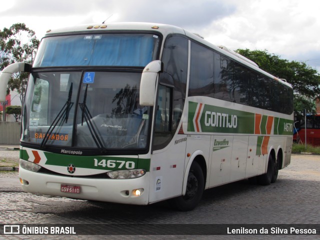 Empresa Gontijo de Transportes 14670 na cidade de Caruaru, Pernambuco, Brasil, por Lenilson da Silva Pessoa. ID da foto: 10220403.