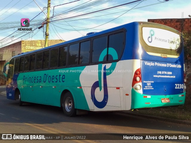 Princesa D'Oeste Fretamento e Turismo 2230 na cidade de Campinas, São Paulo, Brasil, por Henrique Alves de Paula Silva. ID da foto: 10220358.