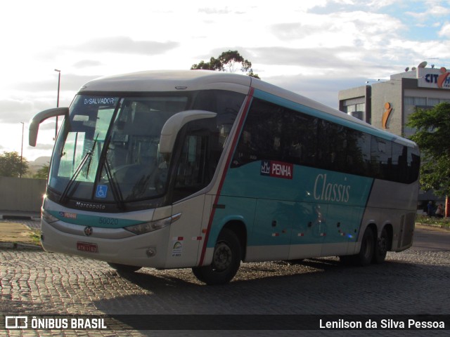 Empresa de Ônibus Nossa Senhora da Penha 50020 na cidade de Caruaru, Pernambuco, Brasil, por Lenilson da Silva Pessoa. ID da foto: 10223671.