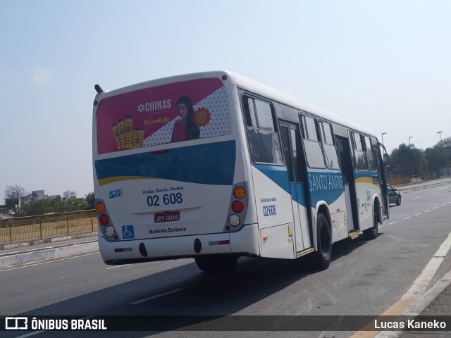 Viação Vaz 02 608 na cidade de Santo André, São Paulo, Brasil, por Lucas Kaneko. ID da foto: 10224933.