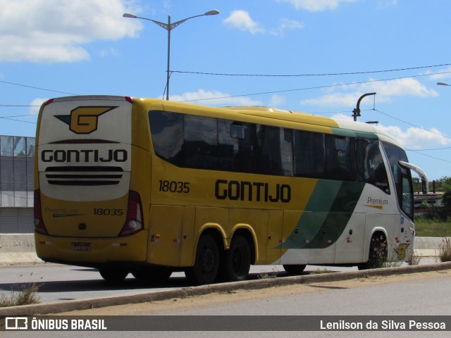 Empresa Gontijo de Transportes 18035 na cidade de Caruaru, Pernambuco, Brasil, por Lenilson da Silva Pessoa. ID da foto: 10223752.