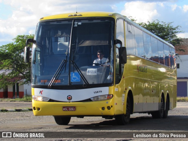 Kaissara - Viação Caiçara 15816 na cidade de Caruaru, Pernambuco, Brasil, por Lenilson da Silva Pessoa. Número da foto: #10223684.