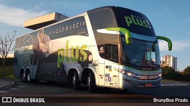 Viação Garcia 8824 na cidade de Ponta Grossa, Paraná, Brasil, por BrunyBus Prado. Número da foto: #10224748.