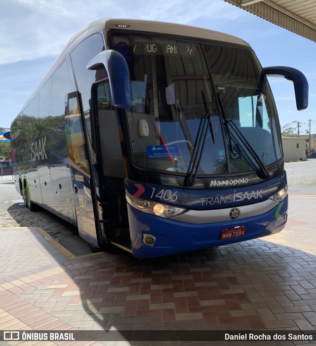 Trans Isaak Turismo 1406 na cidade de Guaratinguetá, São Paulo, Brasil, por Daniel Rocha dos Santos. ID da foto: 10227627.