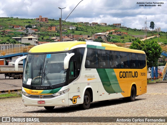 Empresa Gontijo de Transportes 7070 na cidade de João Monlevade, Minas Gerais, Brasil, por Antonio Carlos Fernandes. ID da foto: 10226709.