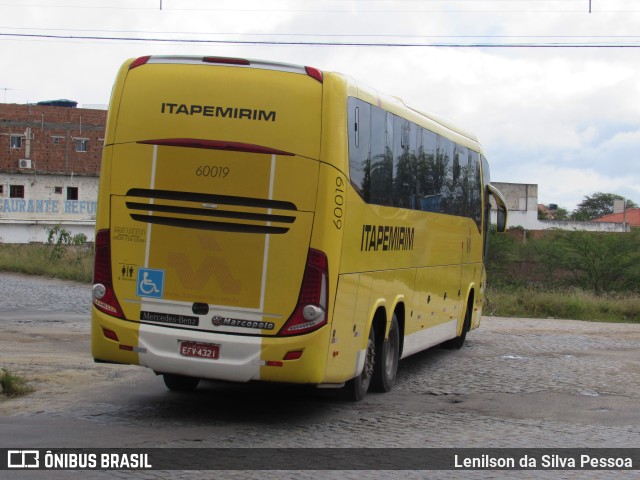 Viação Itapemirim 60019 na cidade de Caruaru, Pernambuco, Brasil, por Lenilson da Silva Pessoa. ID da foto: 10227345.