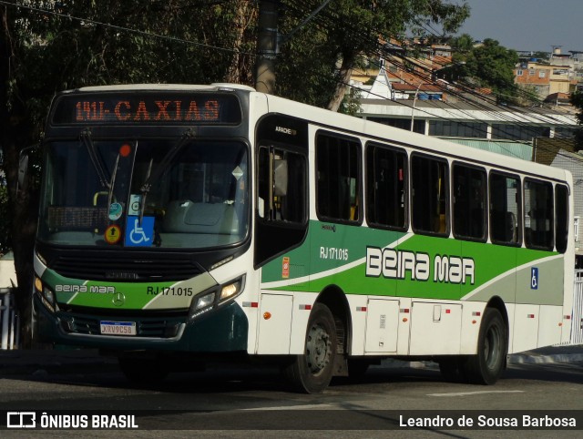 Viação Beira Mar RJ 171.015 na cidade de São João de Meriti, Rio de Janeiro, Brasil, por Leandro de Sousa Barbosa. Número da foto: #10226736.