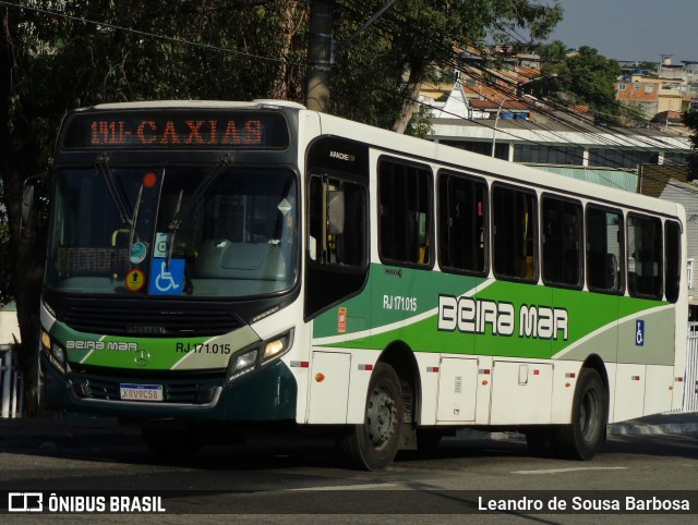 Viação Beira Mar RJ 171.015 na cidade de São João de Meriti, Rio de Janeiro, Brasil, por Leandro de Sousa Barbosa. ID da foto: 10226736.