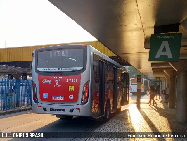 Pêssego Transportes 4 7831 na cidade de São Paulo, São Paulo, Brasil, por Edinilson Henrique Ferreira. ID da foto: 10230638.