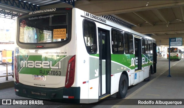 Transportes Mageli RJ 167.053 na cidade de Rio de Janeiro, Rio de Janeiro, Brasil, por Rodolfo Albuquerque. Número da foto: #10232012.