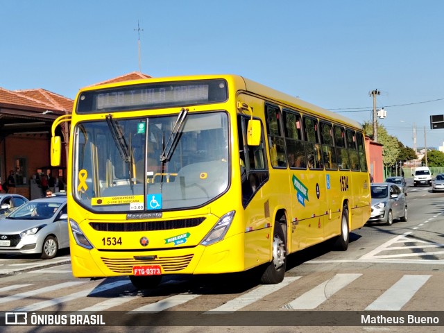 Viação Leme 1534 na cidade de Jundiaí, São Paulo, Brasil, por Matheus Bueno. ID da foto: 10232111.