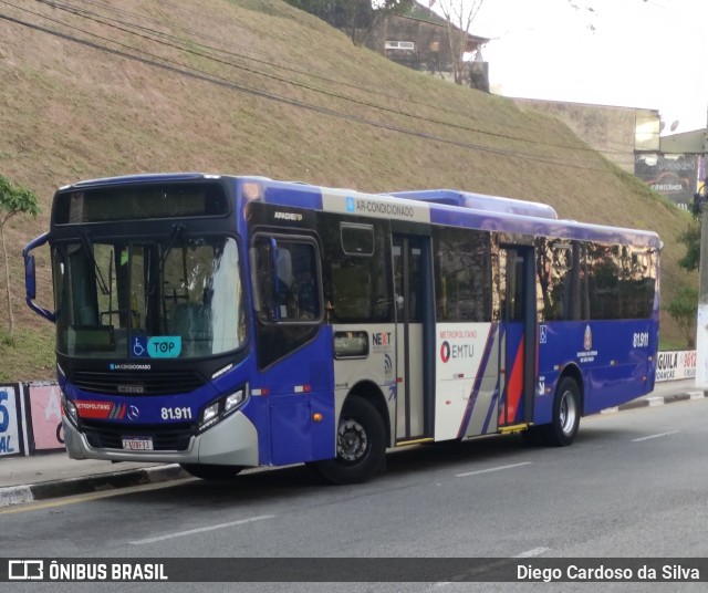 Next Mobilidade - ABC Sistema de Transporte 81.911 na cidade de Diadema, São Paulo, Brasil, por Diego Cardoso da Silva. ID da foto: 10231640.