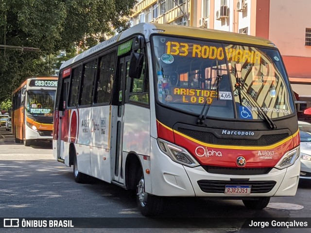 Auto Viação Alpha A48067 na cidade de Rio de Janeiro, Rio de Janeiro, Brasil, por Jorge Gonçalves. Número da foto: #10229791.