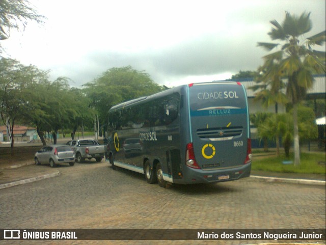 Viação Cidade Sol 8660 na cidade de Piritiba, Bahia, Brasil, por Mario dos Santos Nogueira Junior. ID da foto: 10229015.