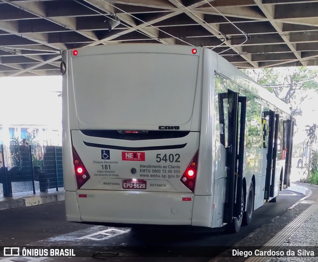 Next Mobilidade - ABC Sistema de Transporte 5402 na cidade de São Paulo, São Paulo, Brasil, por Diego Cardoso da Silva. Número da foto: #10230420.