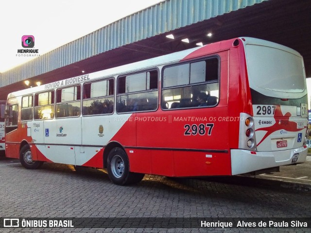 Itajaí Transportes Coletivos 2987 na cidade de Campinas, São Paulo, Brasil, por Henrique Alves de Paula Silva. ID da foto: 10232337.