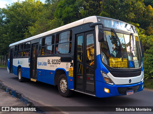 Transportes Águas Lindas BL-92205 na cidade de Ananindeua, Pará, Brasil, por Silas Bahia Monteiro. ID da foto: 10229571.