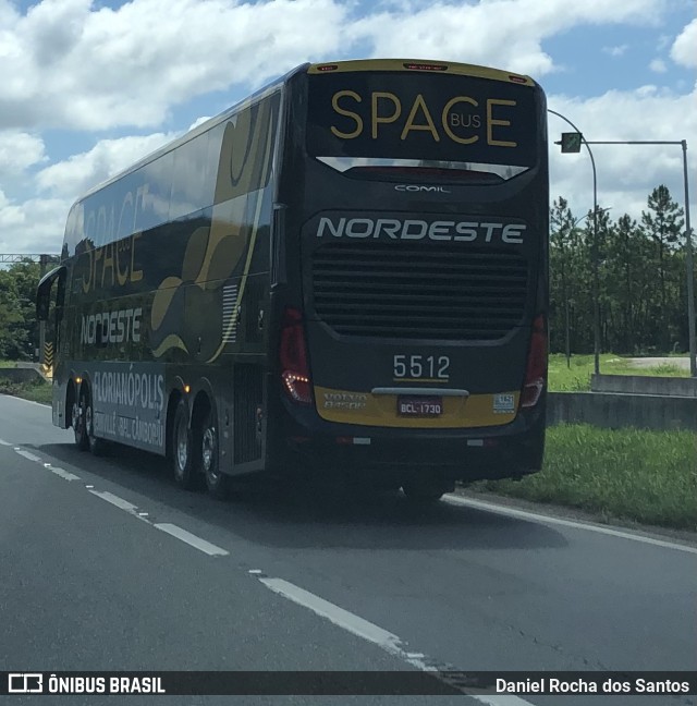 Expresso Nordeste 5512 na cidade de Garuva, Santa Catarina, Brasil, por Daniel Rocha dos Santos. Número da foto: #10231888.