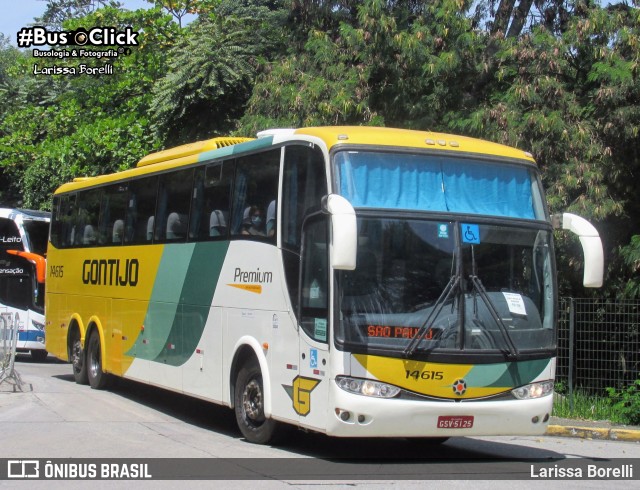 Empresa Gontijo de Transportes 14615 na cidade de São Paulo, São Paulo, Brasil, por Larissa Borelli. ID da foto: 10232064.