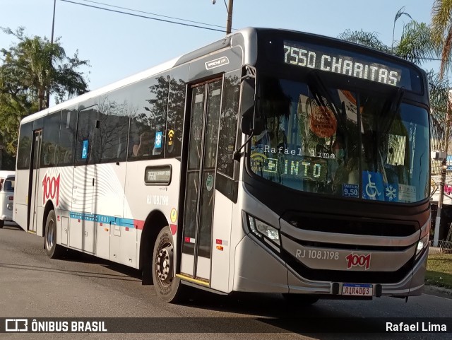 Auto Viação 1001 RJ 108.1198 na cidade de Niterói, Rio de Janeiro, Brasil, por Rafael Lima. ID da foto: 10235534.