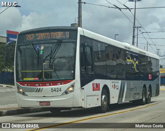 Next Mobilidade - ABC Sistema de Transporte 5424 na cidade de Diadema, São Paulo, Brasil, por Matheus Costa. Número da foto: #10234657.