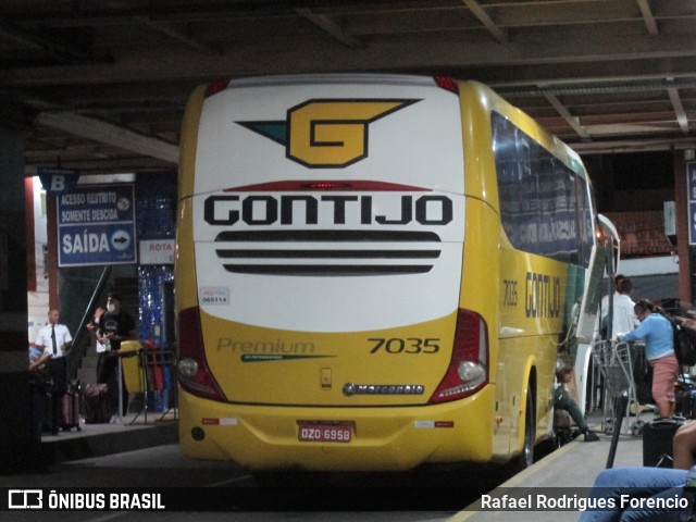 Empresa Gontijo de Transportes 7035 na cidade de Feira de Santana, Bahia, Brasil, por Rafael Rodrigues Forencio. ID da foto: 10233803.