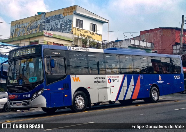 Viação Miracatiba 15.1037 na cidade de São Paulo, São Paulo, Brasil, por Felipe Goncalves do Vale. ID da foto: 10233574.