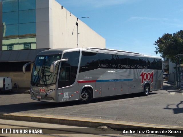 Auto Viação 1001 RJ 108.103 na cidade de Rio de Janeiro, Rio de Janeiro, Brasil, por André Luiz Gomes de Souza. Número da foto: #10234921.