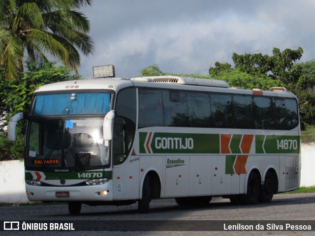 Empresa Gontijo de Transportes 14870 na cidade de Caruaru, Pernambuco, Brasil, por Lenilson da Silva Pessoa. ID da foto: 10147602.