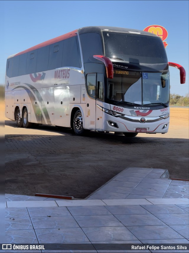Mateus Turismo 8000 na cidade de Corinto, Minas Gerais, Brasil, por Rafael Felipe Santos Silva. Número da foto: #10149066.