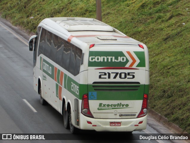 Empresa Gontijo de Transportes 21705 na cidade de Belo Horizonte, Minas Gerais, Brasil, por Douglas Célio Brandao. ID da foto: 10148213.