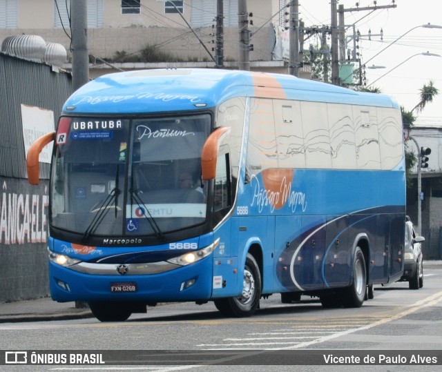 Empresa de Ônibus Pássaro Marron 5686 na cidade de São José dos Campos, São Paulo, Brasil, por Vicente de Paulo Alves. Número da foto: #10147087.