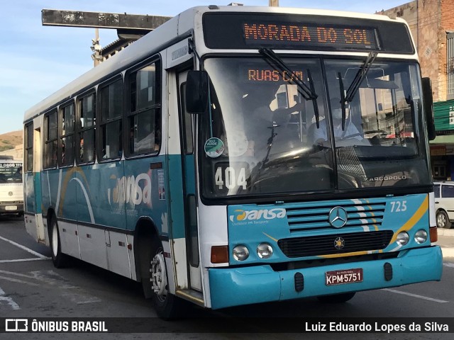 TRANSA - Transa Transporte Coletivo 725 na cidade de Três Rios, Rio de Janeiro, Brasil, por Luiz Eduardo Lopes da Silva. ID da foto: 10149820.