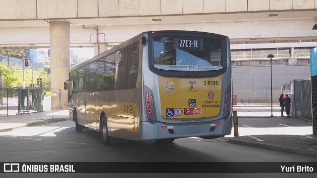 Transunião Transportes 3 6196 na cidade de São Paulo, São Paulo, Brasil, por Yuri Brito. ID da foto: 10147558.