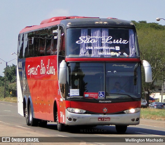 Expresso São Luiz 7340 na cidade de Abadiânia, Goiás, Brasil, por Wellington Machado. ID da foto: 10148072.